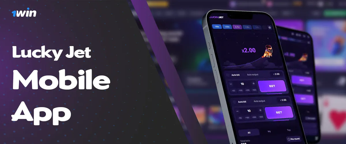 Mobile app for Lucky Jet from 1win online casino