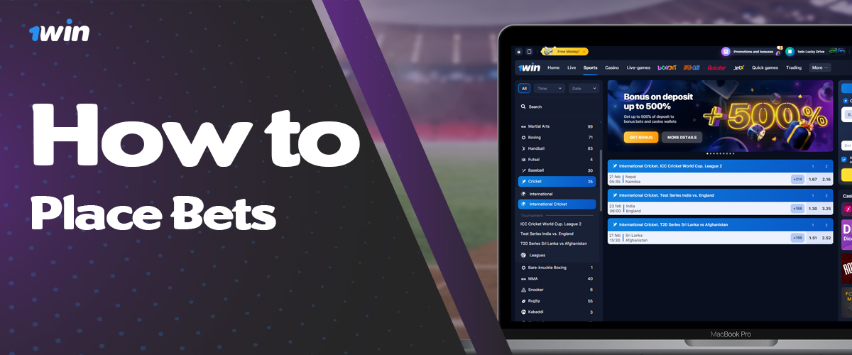 Instructions on how to start betting on ICC T20 World Cup 2024 on 1win