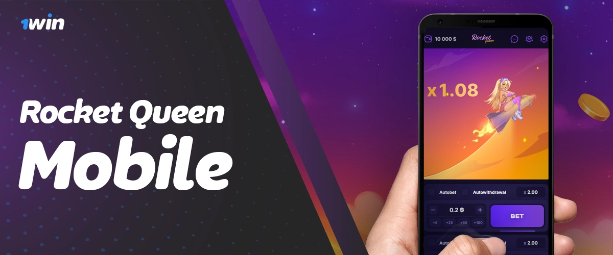 Rocket Queen experience on the 1win mobile application