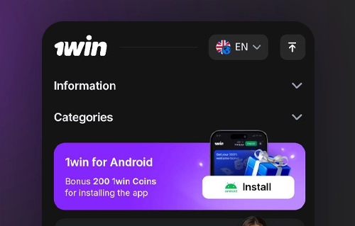 Scroll to 1Win apps section