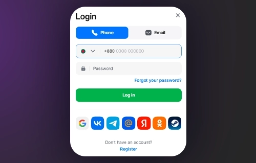 Log in to 1Win