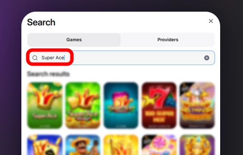 Open the 1Win Casino section and browse