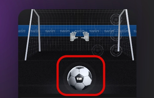 Click ball in 1Win Penalty