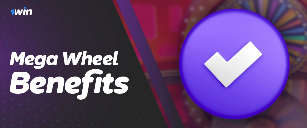 Mega Wheel Online at 1Win Benefits
